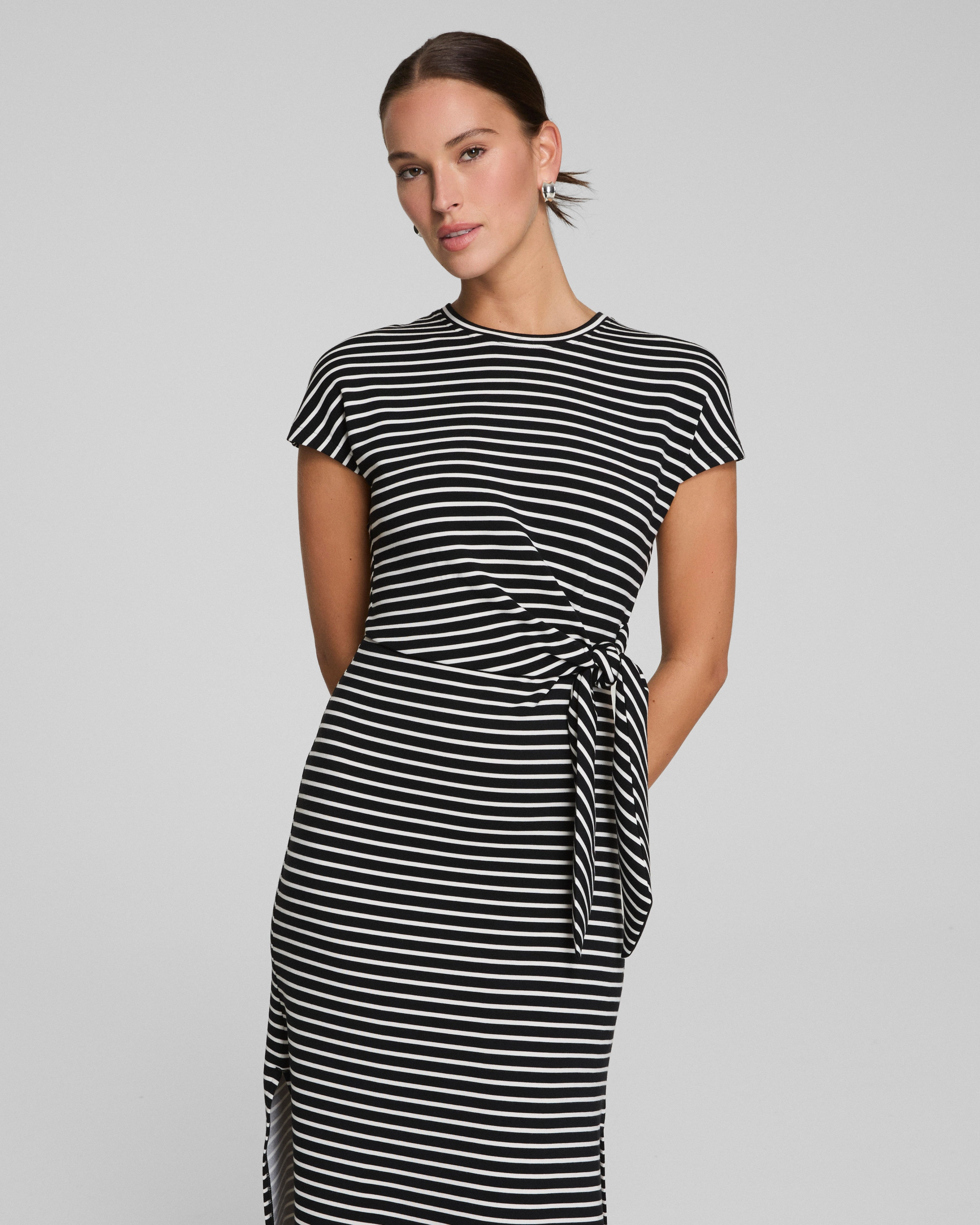 SPANX® AirEssentials Tie-Waist Maxi Dress, Stripe