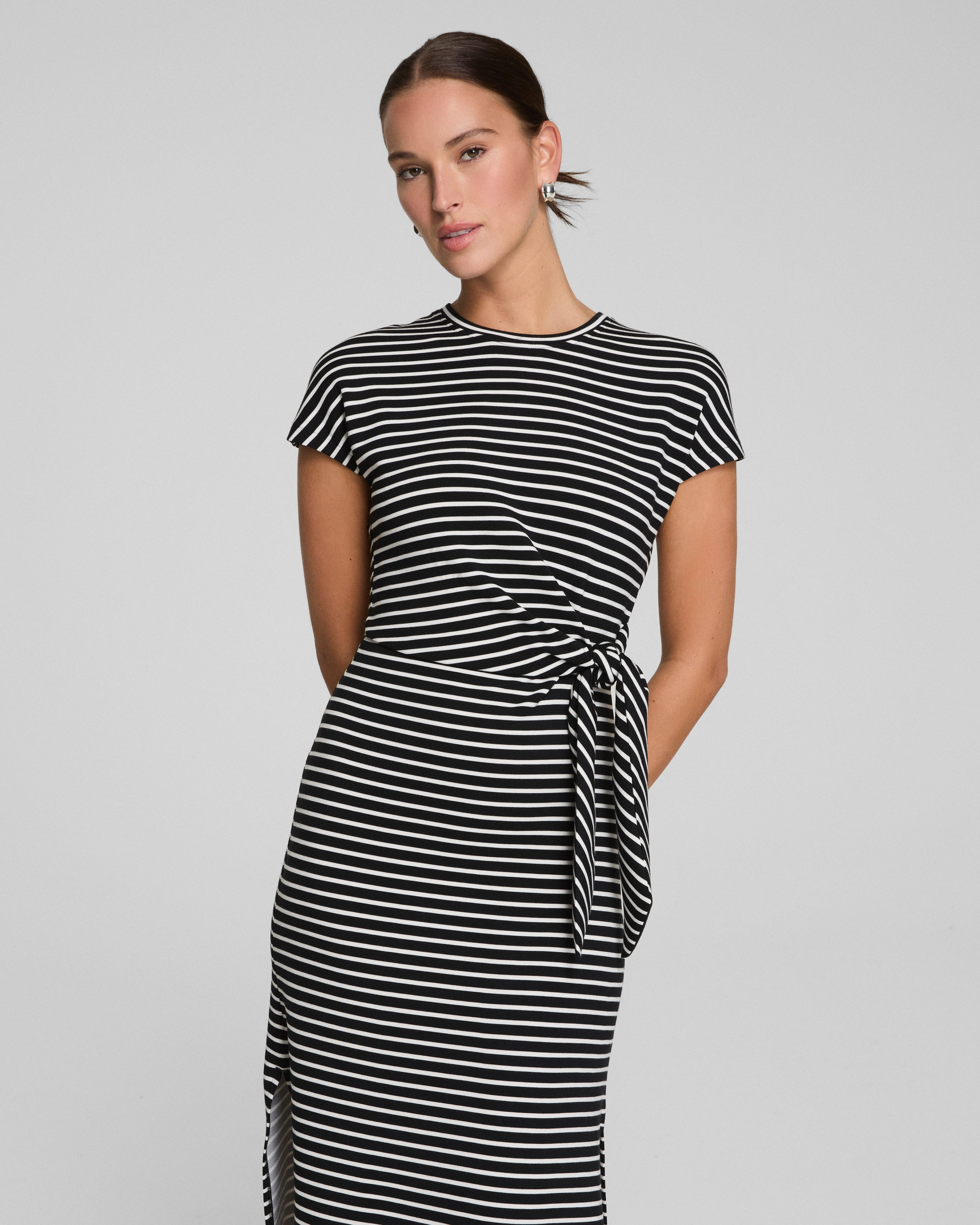 SPANX® AirEssentials Tie-Waist Maxi Dress, Stripe
