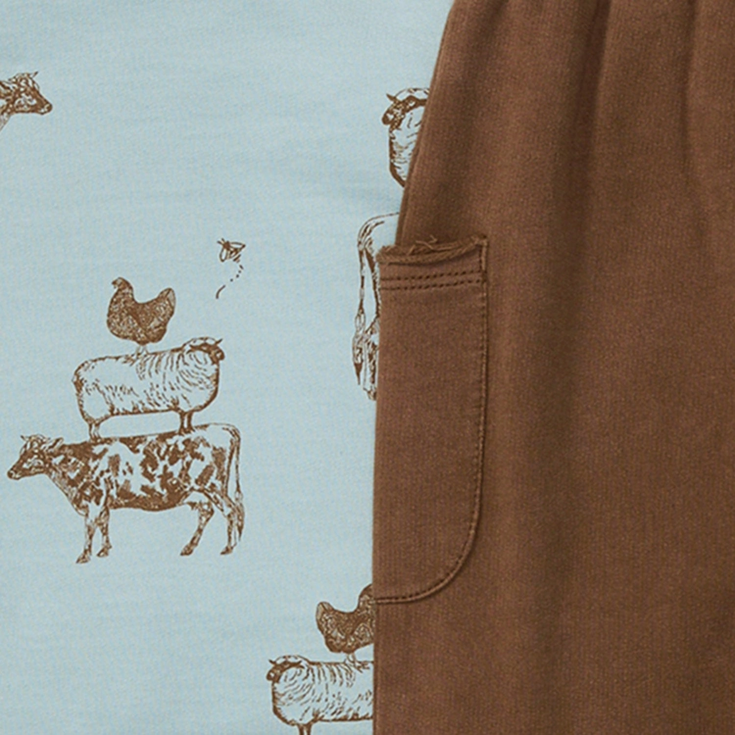 Stacked Farm Animals Shirt and Pant Set - Rainfall