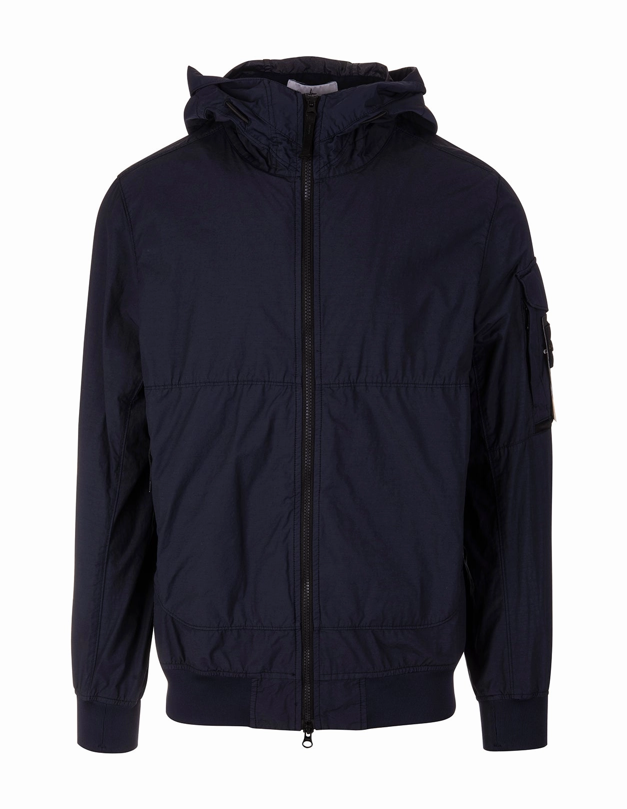 Stone Island Logo Patch Lightweight Hooded Jacket