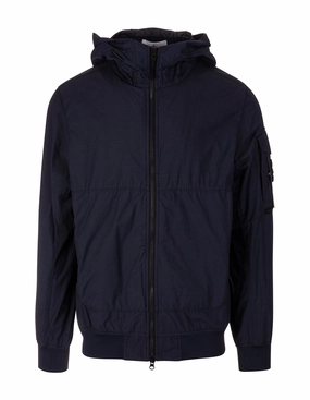 Stone Island Logo Patch Lightweight Hooded Jacket