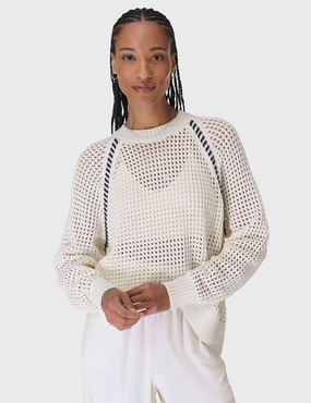 Tides High Whipstitch Jumper - Lily White