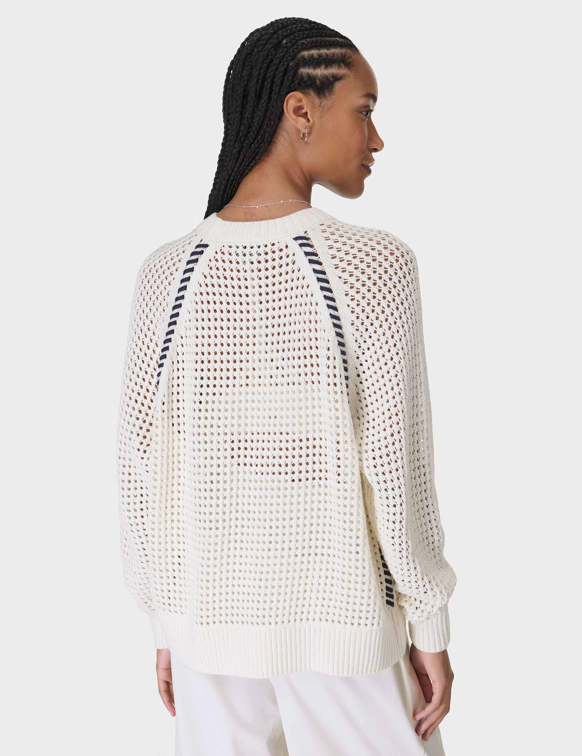 Tides High Whipstitch Jumper - Lily White