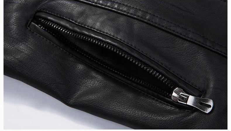 West Louis™ Biker Style Slim Fit PU Leather Jacket