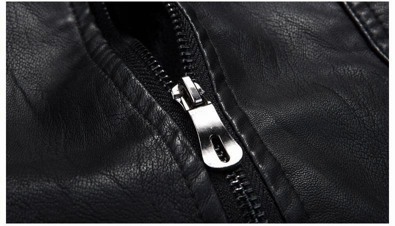 West Louis™ Biker Style Slim Fit PU Leather Jacket