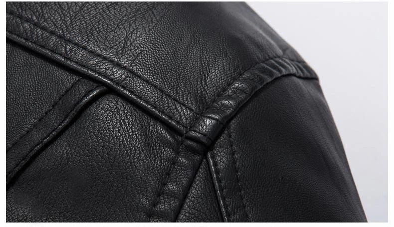 West Louis™ Biker Style Slim Fit PU Leather Jacket