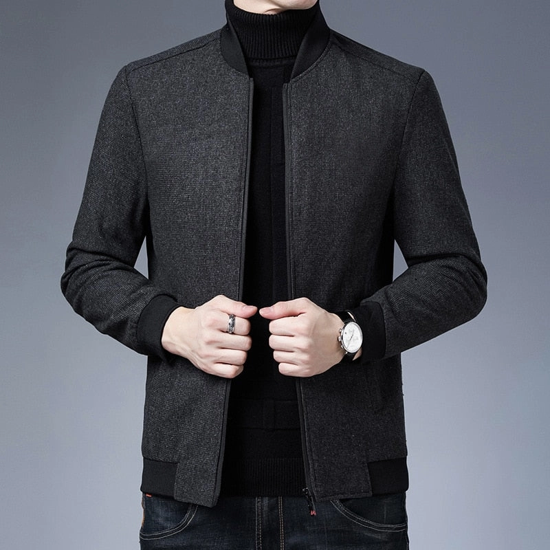 West Louis™ Brand Casual Fashion Baseball Collar Windbreaker Jacket