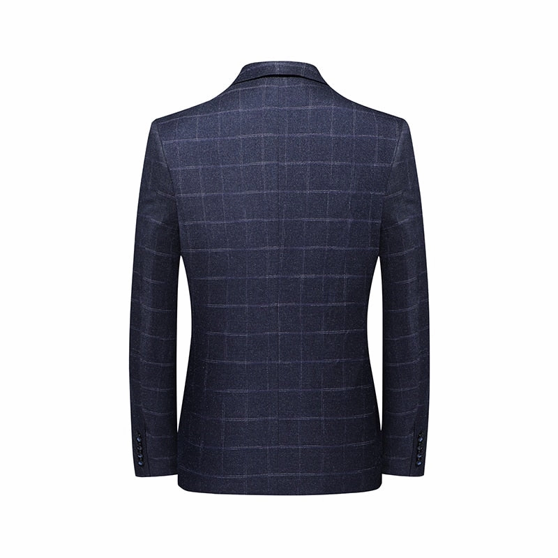West Louis™ British Style Vintage Plaid Business-Men Blazer