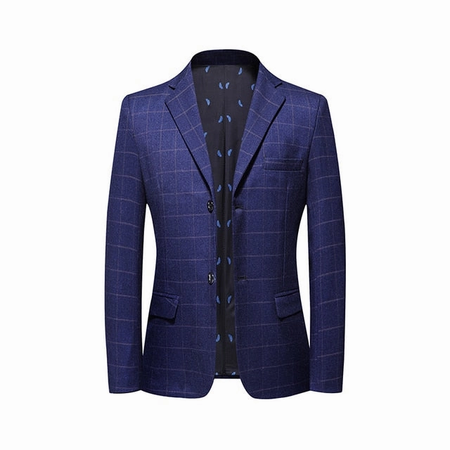 West Louis™ British Style Vintage Plaid Business-Men Blazer