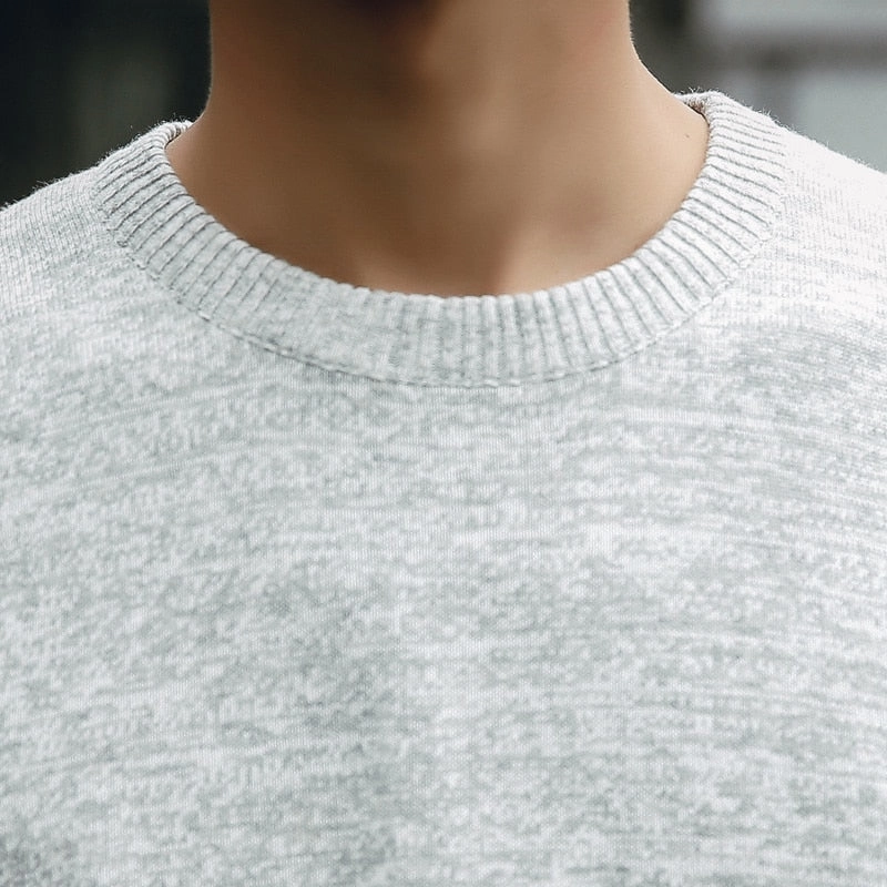 West Louis™ Casual O-Neck Slim Cotton Knit Pullover