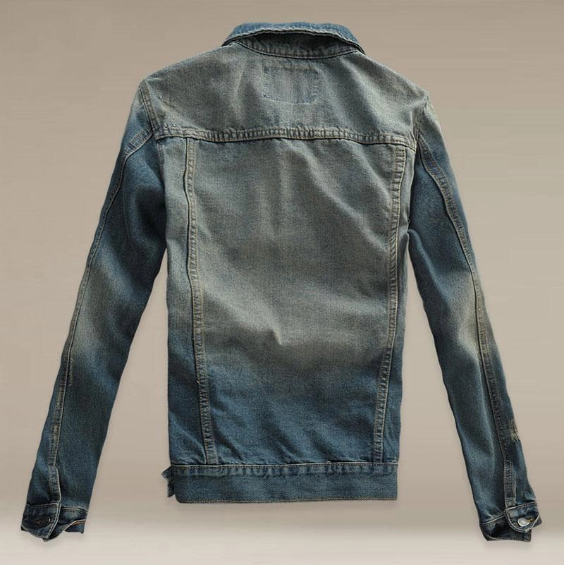 West Louis™ Casual Washed Cotton Jeans Jacket