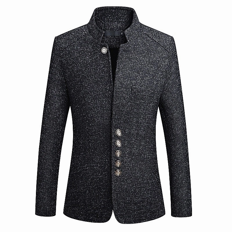 West Louis™ England Style Business Stand Collar Blazer