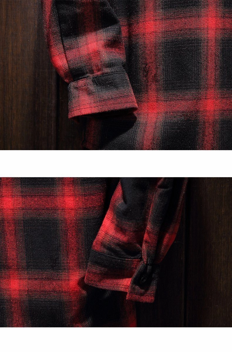 West Louis™ Plaid Casual Hooded Shirt