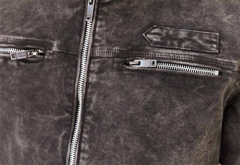 West Louis™ Solid Retro Style Denim Jacket