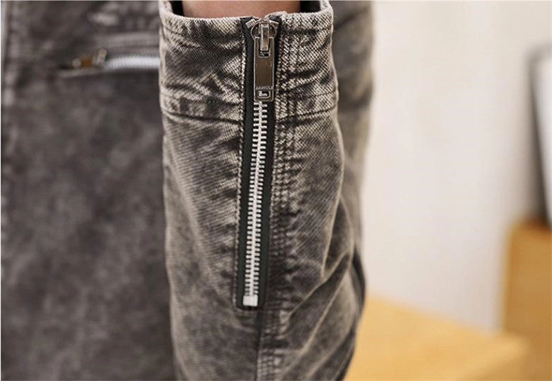 West Louis™ Solid Retro Style Denim Jacket
