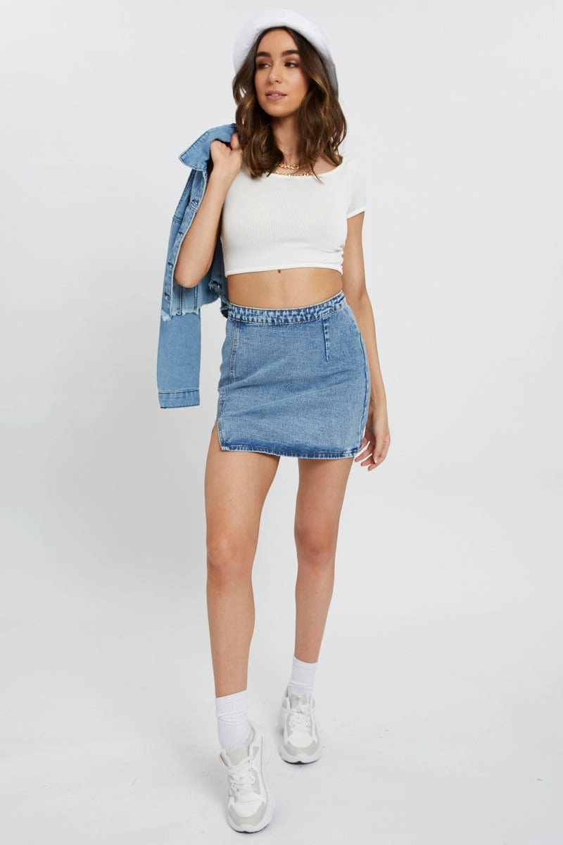 White Cross Back Top