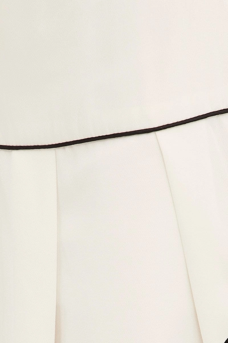White Pleated Tennis Mini Skort Skirt
