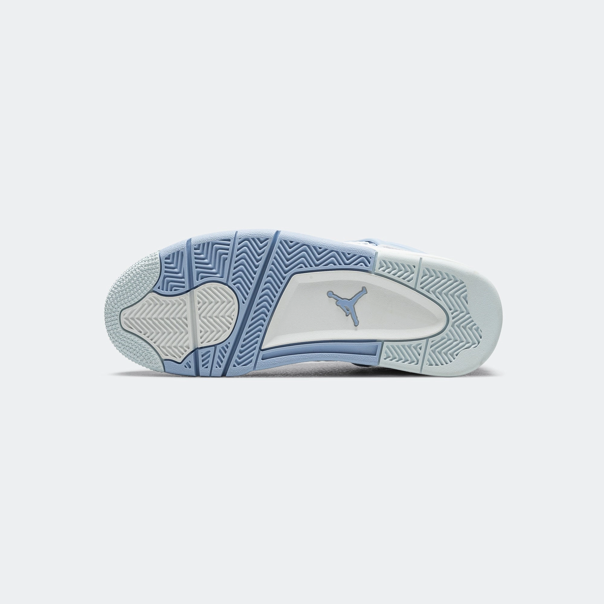 Womens Air Jordan 4 Retro - White/Aluminum-Blue Tint-Oil Green
