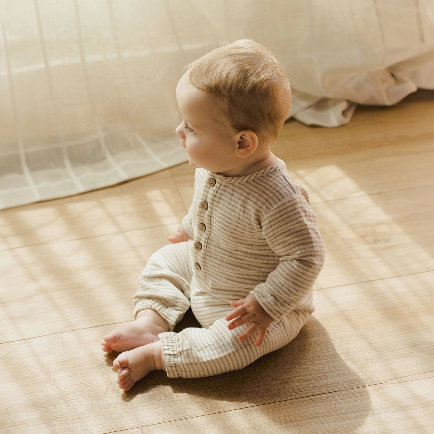 Woven Jumpsuit - Basil Stripe - FINAL SALE