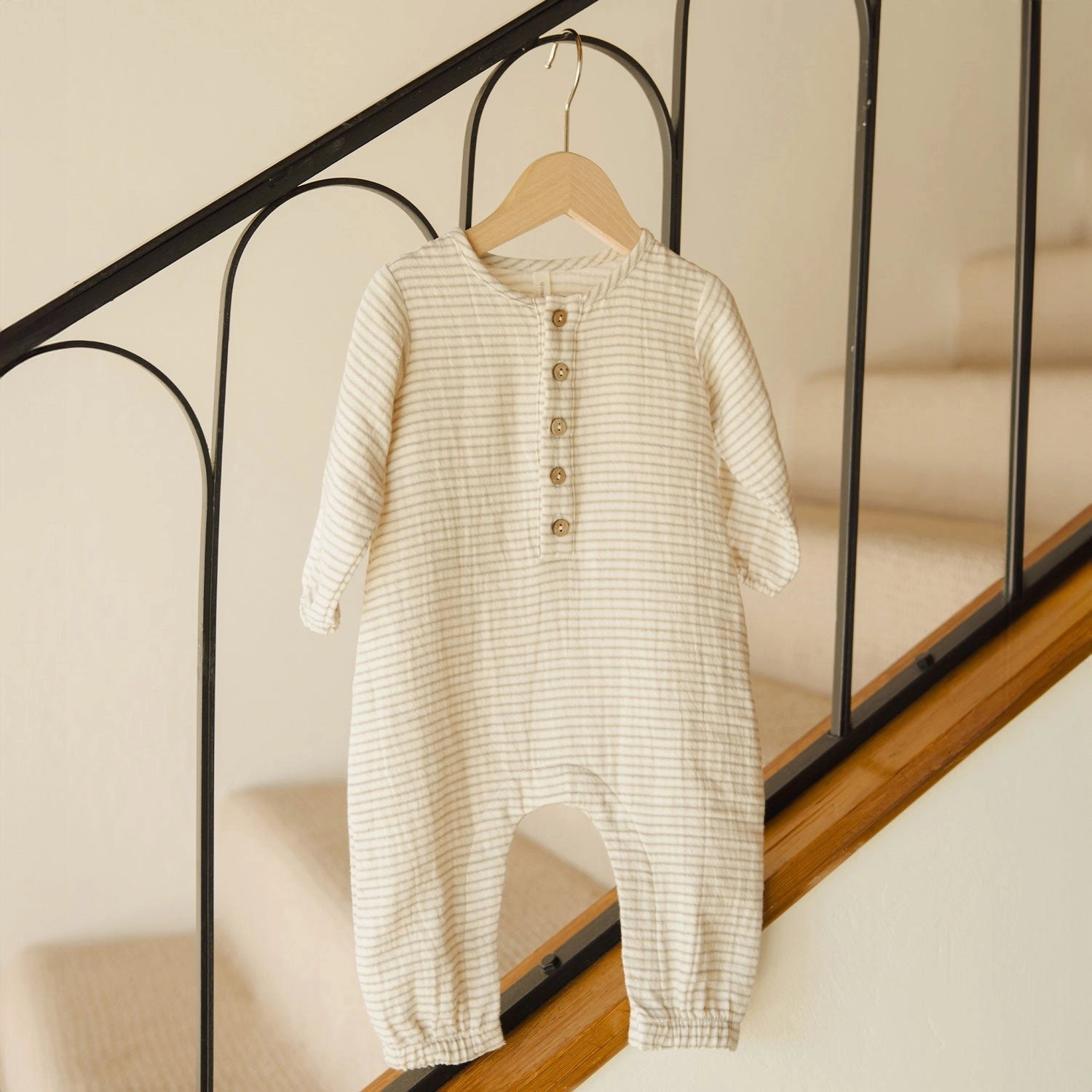 Woven Jumpsuit - Basil Stripe - FINAL SALE
